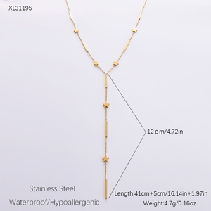 Collar de Moda para Mujer, Chapado en Oro de 18K, Acero Inoxidable, Estilo Moderno para Fiestas, Venta al Por Mayor - Product Image 6