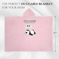 Cadeaux de la Saint-Valentin : Couverture à Capuche Amusante avec Chaussettes, Couverture Sherpa Ultra Douce et Surdimensionnée pour Maman