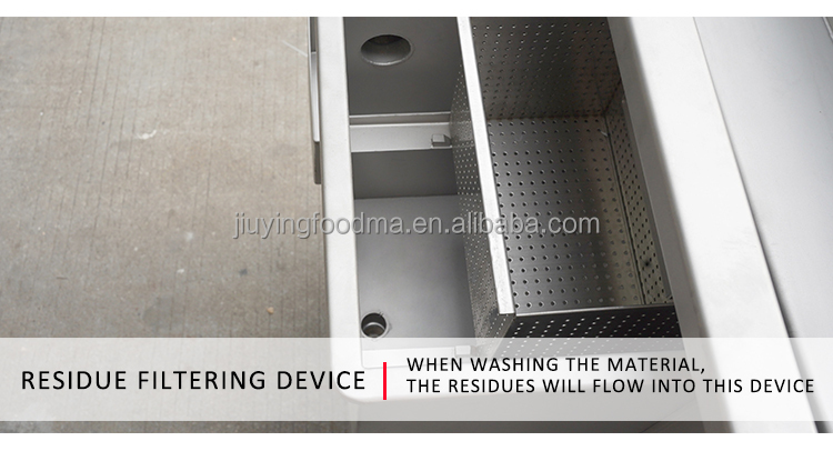 JIUYING 250L Multi-functional vegetable cleaning machine with full stainless steel washing tank