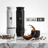 Machine à expresso portable USB rechargeable semi-automatique, mini cafetière à capsules auto-chauffante pour camping, voiture, hôtel