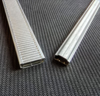 Barra Separadora de Aluminio Moderna y Duradera con Relieve, Instalación con Tornillos para Puertas y Ventanas de Vidrio Aislante, Función Insonorizante