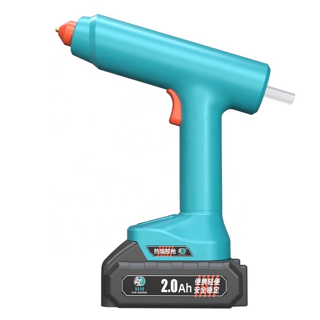 HJ088 Portable DC21V Plastic Electric Motorized Cordless Hot Glue Gun with Digital Display Temperature Adjustment for DIY Use