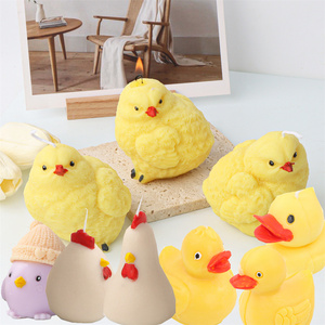 Festa della mamma guscio d'uovo pulcini animali candela stampo in Silicone piccola anatra sapone che fa forniture Cluck Hen pollo cera di soia stampo in resina - Product Image 1