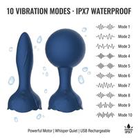 Vibromasseur anal gonflable Gelance, 10 modes, gonflage automatique, design rose, étanche IPX7, écologique, pour hommes et femmes