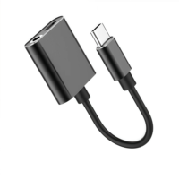 Câble adaptateur pour écouteurs Type-C portable 2-en-1 3,5 mm TPE 3A à charge rapide pour appareil photo et écoute musicale – Meilleures ventes