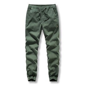 Pantalones Cargo Holgados para Hombre, Pantalones Deportivos Casuales <span class=keywords><strong>de</strong></span> Algodón Lavado con Cordón para Primavera y Otoño - Product Image 4
