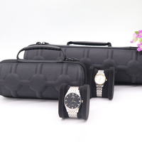 Siyoucase personnalisé de luxe de haute qualité 3 fentes montre numérique étui de voyage réutilisable Portable coque rigide noir Eva boîtier de montre affichage