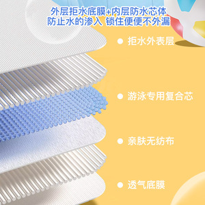 Disposable Baby Swimming Pull-Up Diapers 9-13kg 3D Leak Prevention Channel Printed Soft For Pool Travel - Product Image 3