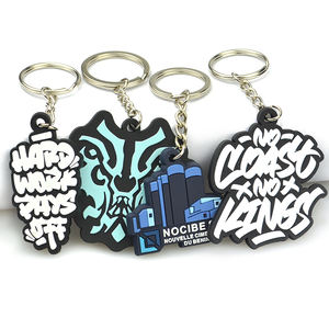 Porte-clés 3D en PVC personnalisé pour OEM, porte-clés anime populaire avec impression UV, porte-clés promotionnel en caoutchouc avec logo de voiture - Product Image 1