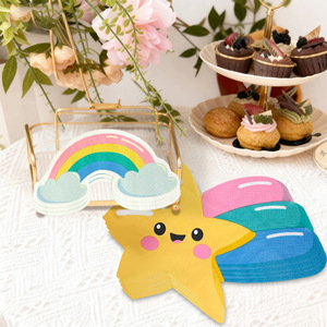 Rainbow Cloud Star <b>Tissues</b> Irregular Shape Die Cutting <b>Paper</b> Party Decor Birthday Venue Setup Props - Product Image 3