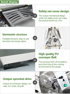 Maquina Laminadora De Masa Điện Bánh Pizza Baklava Bánh Sử Dụng Fondant Bột Con Lăn Máy Cán Cho Bánh Mì - Product Image 5