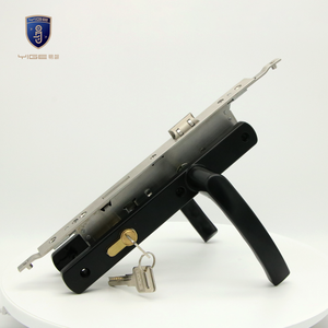 ドアレバー,カスタマイズブラックアルミ合金製ドアロックハンドル真鍮ロックシリンダーラッチボディ - Product Image 5