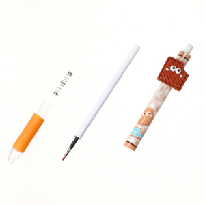 Penna Gel Umei a Forma di Biscotto Cartoon, Punta 0.5mm per Scuola e Ufficio, con Accessorio Kawaii Simulato Snack - Product Image 2