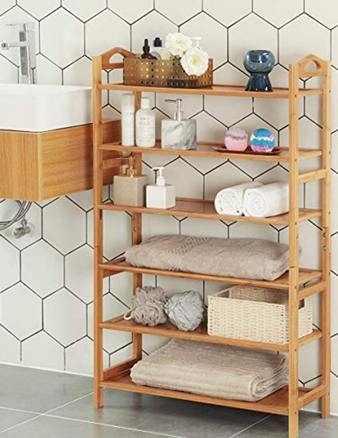 Бамбуковая деревянная полка для кухонного шкафа, полка для хранения, полка для домашних аксессуаров