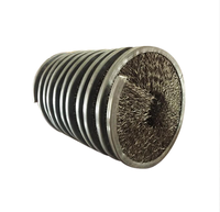 Brosse spirale industrielle en acier inoxydable sur mesure pour le nettoyage des câbles métalliques et l'élimination de la saleté