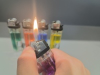 Briquet à gaz classique transparent en plastique rechargeable à LED, écologique, vente en gros, briquets personnalisés pour fumeurs