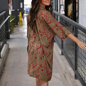 ชุดเดรสผ้าฝ้ายพิมพ์ลายชายหาดคุณภาพสูงสั่งทำพิเศษ ปี 2024 - Product Image 2