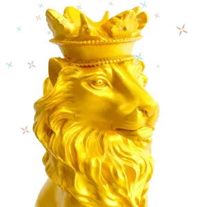 Usine Nouveau Design Lion King Statue Porte-Pierre Cristal Sphère Stand Oeuf Titulaire Anneaux Titulaire pour Pierre Précieuse Boule ou Accessoires