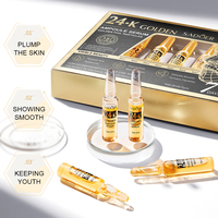 2ml * 7pcs Marque privée SADOER Golden Ampoule Sérum pour le visage Essence Portable Hydratant Soins de la peau Produits de beauté Raffermissant Lisse
