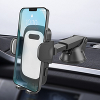 Support de téléphone portable flexible pour voiture, télescopique et extensible, rotation à 360 degrés, ventouse sécurisée pour pare-brise, support durable pour SUV