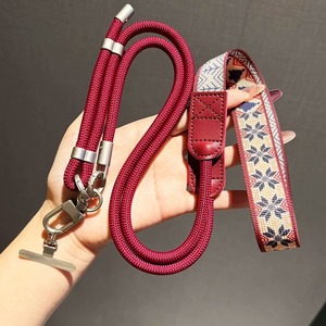 Fashionable vintage hanging string Patterned mobile phone <b>lanyard</b> Cross-body strap and adjustable design Strong collar rope - Product Image 3