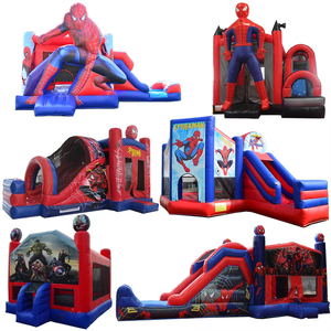 <span class=keywords><strong>Spiderman</strong></span> a tema 15 x12ft castello gonfiabile gonfiabile commerciale con scivolo per feste di compleanno per bambini e carnevali a noleggio - Product Image 5