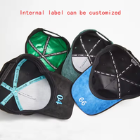 Casquettes de baseball personnalisées en gros, 5 panneaux, coton Oxford Dobby, camouflage léopard et broderie à la main à pois, unisexe, adulte, décontractées, Gorras