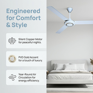 Ventilador de Techo <span class=keywords><strong>JUBER</strong></span> de 56 Pulgadas con 3 Aspas, Motor de CC de Cobre Puro, Funcionamiento Silencioso de 30-34 dB y Colores Personalizables al por Mayor - Product Image 2