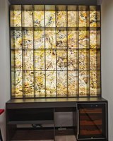 Panneau mural translucide rétroéclairé Life1996 en ardoise naturelle flexible ultra-mince de 2 mm pour comptoir, bar, table et fond mural