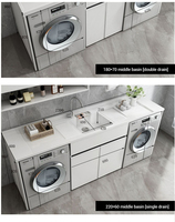 Haute qualité écologique espace moderne aluminium balcon armoire à linge ensemble double machine à laver sèche-linge armoire