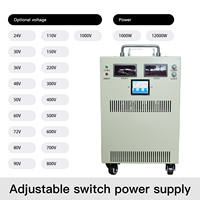 Régulateur de tension industriel à sortie unique 1000V-12000W, alimentation à découpage haute efficacité 88-89%, garantie 1 an