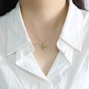 Collier pendentif en or jaune massif 14 carats, bijoux fins, cadeau, vente en gros - Product Image 3