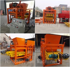 Hongbaoyuan QTJ4-28 Semi <span class=keywords><strong>Auto</strong></span> 4 <span class=keywords><strong>5</strong></span> 6 8 9 pollici <span class=keywords><strong>Interlock</strong></span> cavo strada strada stampo cemento blocchi di mattoni macchina - Product Image 5