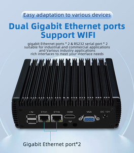 جهاز توجيه صغير محمول رباعي النواة N100 مع DDR5 4Lan G Intel I225V Gigabit Lan Port مكتب منزلي مناسب لنا المقابس - Product Image 4