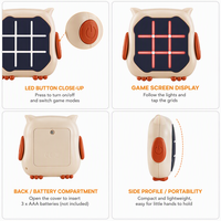 Jeu électronique de mémoire IA Tic Tac Toe Dinosaure, machine de puzzle cérébral portable, éducatif Montessori, cadeau de voyage pour enfants