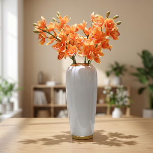 Vase en céramique de luxe léger, vase de table minimaliste, vase léger fait à la main, vase en céramique étanche - Product Image 3