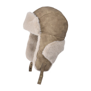 Chapeau de trappeur surdimensionné doublé de fausse fourrure avec logo personnalisé, casquette unisexe en daim à rabats pour les oreilles, casquette d'hiver coupe-vent pour l'extérieur - Product Image 6