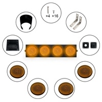 Pemasok Lampu Lalu Lintas Dia.300mm 4 Arah Lampu Lalu Lintas LED Bola Penuh Warna Kuning Dengan Lensa Bening