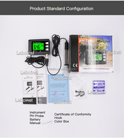 Kit uji akuarium harga rendah Monitor pH dipasang di dinding AZ8605 dengan pengendali hidroponik pencatat Data untuk analisis air