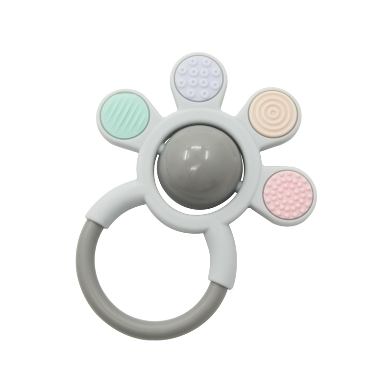 Fun Palm Rattle Toys Eco friendly Plastic and Non Toxic Silicone Kids Funny Hand Bell Toy Colorful Baby Shaking Rattle