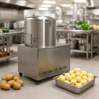 Industriële aardappelenschiller van roestvrij staal met schuur trommel, automatische wortelgroente schilmachine voor voedselverwerking