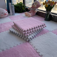 pink Soft Puzzle Carpet for Living Room High Quality Puzzle Mat Rug Bedroom Carpet