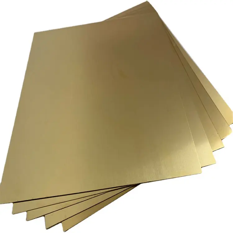 Ultrathin H62 brass plate 0.03mm H75 brass circular plate laser cutting  punching  electroplating  and gold plating