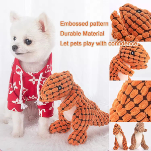 Interactive Movement Pet Toys Eco-Friendly Cartoon Dinosaur Plush Toy Doll Plush Dinosaur Plush Dog <b>Squeaky</b> Toy - Product Image 6
