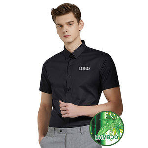 Camicie Formali <span class=keywords><strong>da</strong></span> <span class=keywords><strong>Uomo</strong></span> a Maniche Lunghe in Tinta Unita per Business e Casual, Personalizzabili in Diversi Colori, in Fibra di Bambù - Product Image 3