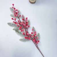Rangkaian Buah Berry Merah dan Buah Pinus Buatan Ramah Lingkungan dari Plastik yang Dapat Digunakan Kembali untuk Dekorasi Meja Liburan - Grosir Pabrik