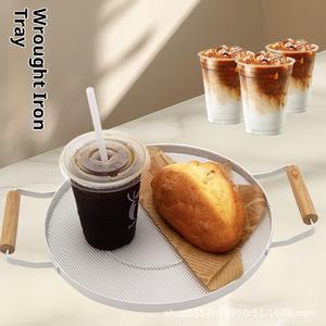 モダンな金属ディスプレイ提供スナックトレイプレート皿滑り止めパーティーカスタマイズされたロゴを使用することができます - Product Image 3