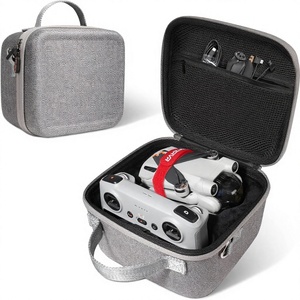 Estuche Rígido de EVA para <span class=keywords><strong>DJI</strong></span> <span class=keywords><strong>Mini</strong></span> <span class=keywords><strong>3</strong></span> y <span class=keywords><strong>Mini</strong></span> <span class=keywords><strong>3</strong></span> Pro, Bolsa de Viaje a Prueba de Golpes con Correa para Hombro, Color Gris Personalizado de Fábrica - Product Image 1
