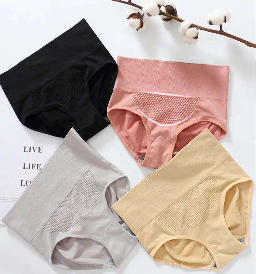 Cheap Women Underwear No Muffin Top Full Coverage Cotton Underwear Briefs Soft Stretch Breathable Ladies Panties for Women