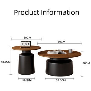 Tavolino da Tè Rotondo in Legno Massello Stile Vintage per Piccoli Appartamenti: Tavolino Laterale Retrò e Minimalista per il Soggiorno - Product Image 6